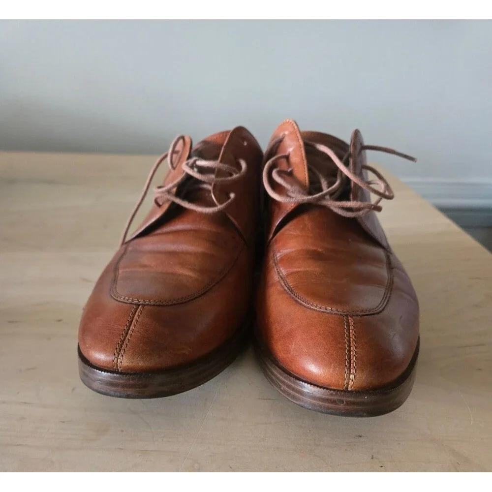 Cole Haan Grand OS Apron Split Toe Lace Up Leather Oxford Brown Men’s 8.5 M